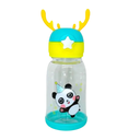 Ver imagem 1 de Garrafinha de Água Infantil 600ml com Canudo de Silicone:verde - Panda