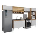 Ver imagem 2 de Armário de Cozinha Completa com Gabinete Pia e Torre Quente Paris Multimóveis Mp2223 Rustic/branco