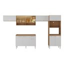 Ver mais imagens de Armário de Cozinha Completa com Gabinete Pia e Torre Quente Paris Multimóveis Mp2223 Rustic/branco