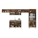 Ver imagem 5 de Armário de Cozinha Completa com Gabinete Pia e Torre Quente Paris Multimóveis Mp2223 Rustic/branco