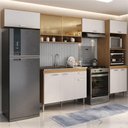 Ver imagem 1 de Armário de Cozinha Completa com Gabinete Pia e Torre Quente Paris Multimóveis Mp2223 Rustic/branco