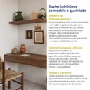 Ver imagem 5 de Escrivaninha Suspensa 02 Gavetas Seringal CabeCasa MadeiraOriginals Marrom/Nogal