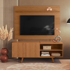 Painel para Tv Maia com Rack Aldan - Colibri Móveis - Freijo