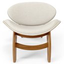 Ver imagem 3 de Kit 2 Poltronas Decorativa Orgânica Sala Living Kadosh L02 Linho Champagne - Lyam Decor