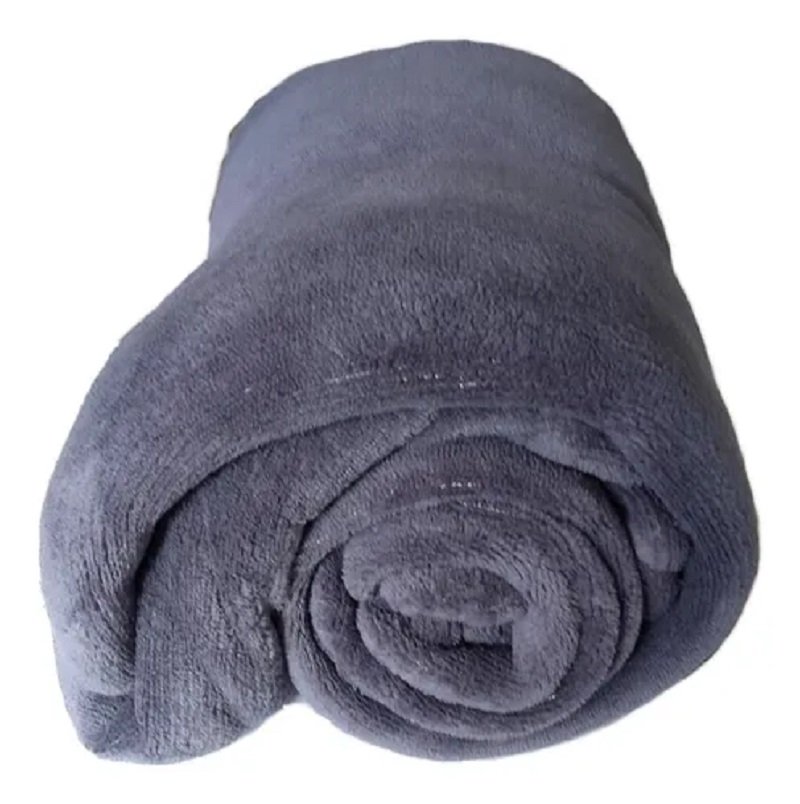 Cobertor Com Mangas Adulto Microfibra 1,90m X 1,50m Juma Enxovais Cinza:Cinza - 3
