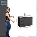 Ver mais imagens de Gabinete Para Banheiro Aço Damasco Suspenso 80 Com Lavatório Cozimax Preto