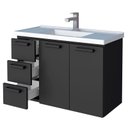 Ver imagem 5 de Gabinete Para Banheiro Aço Damasco Suspenso 80 Com Lavatório Cozimax Preto