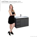 Ver imagem 7 de Gabinete Para Banheiro Aço Damasco Suspenso 80 Com Lavatório Cozimax Preto