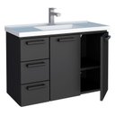 Ver imagem 4 de Gabinete Para Banheiro Aço Damasco Suspenso 80 Com Lavatório Cozimax Preto