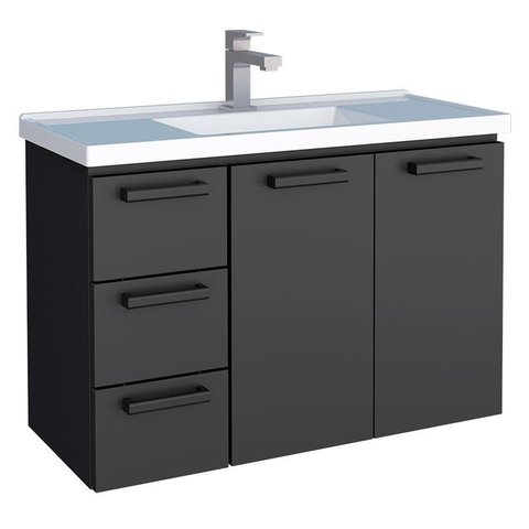 Gabinete Para Banheiro Aço Damasco Suspenso 80 Com Lavatório Cozimax Preto