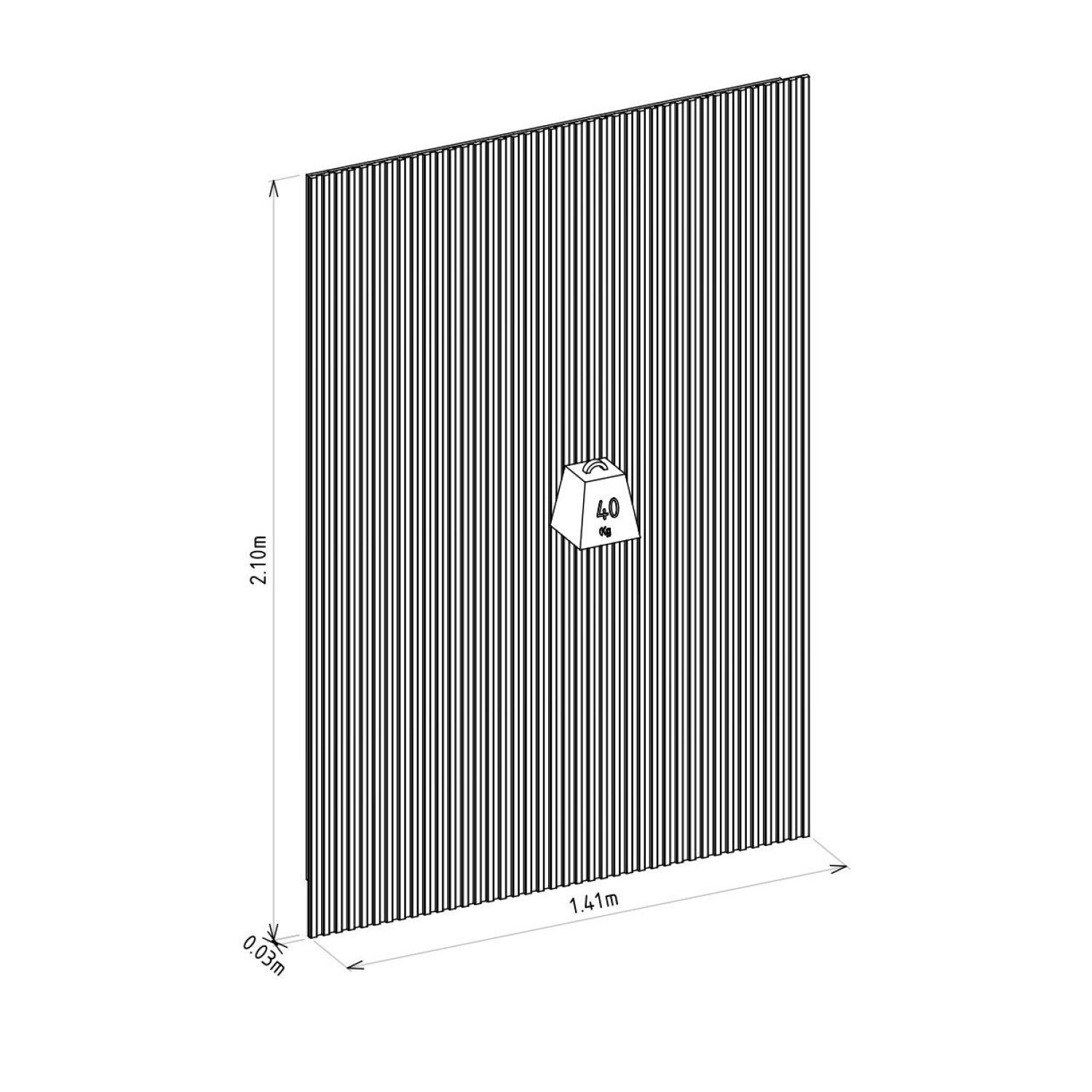 Painel Ripado Modular 1.4 - 4