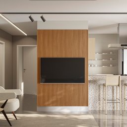 Painel Ripado Modular 1.4 - 1 Painel Ripado Modular 1.4 - 1