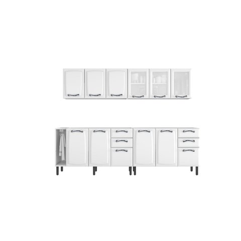 Armário Multiuso em Aço 12 Portas 4 Gavetas e Nicho Toalheiro New Premium Itatiaia