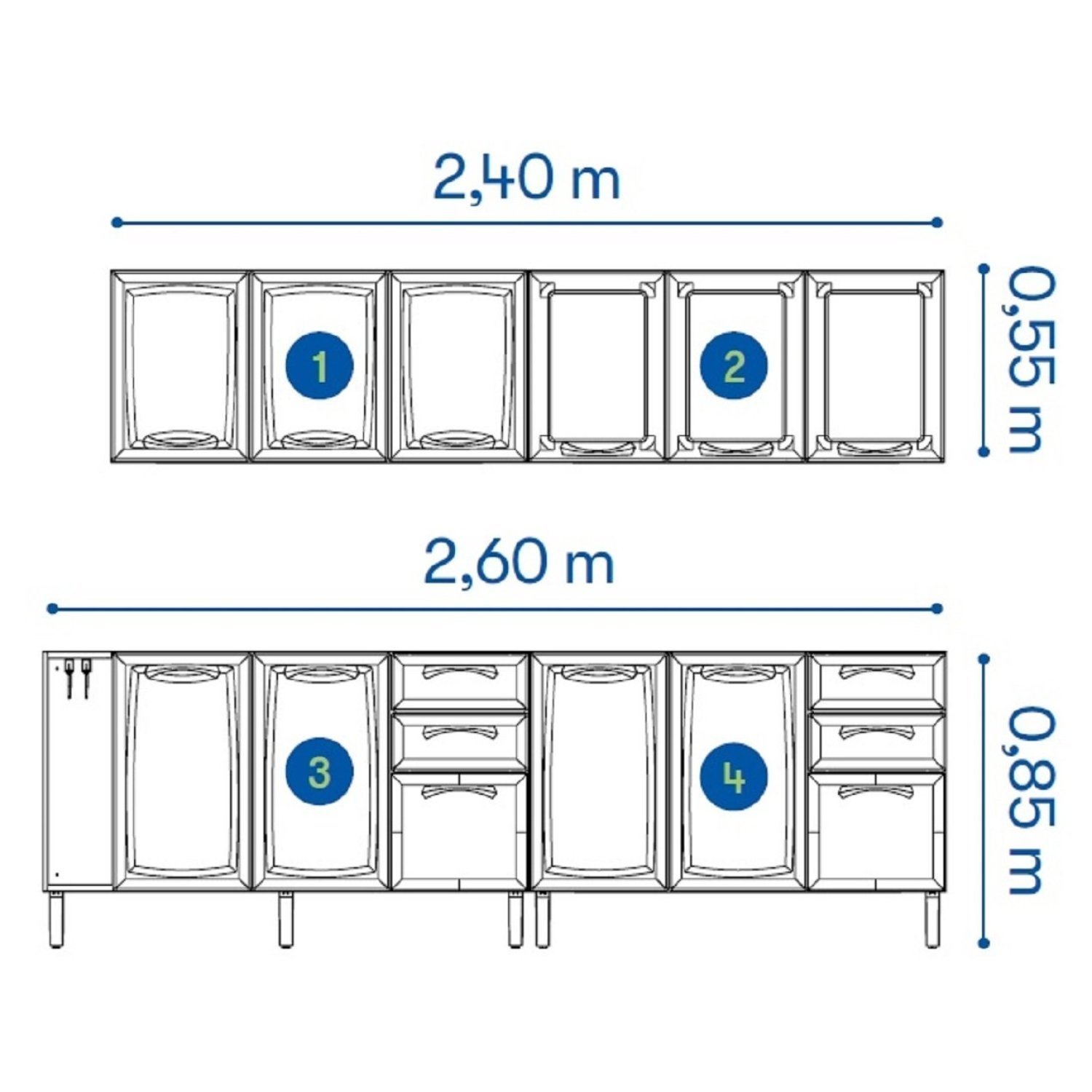 Armário Multiuso em Aço 12 Portas 4 Gavetas e Nicho Toalheiro New Premium - 9