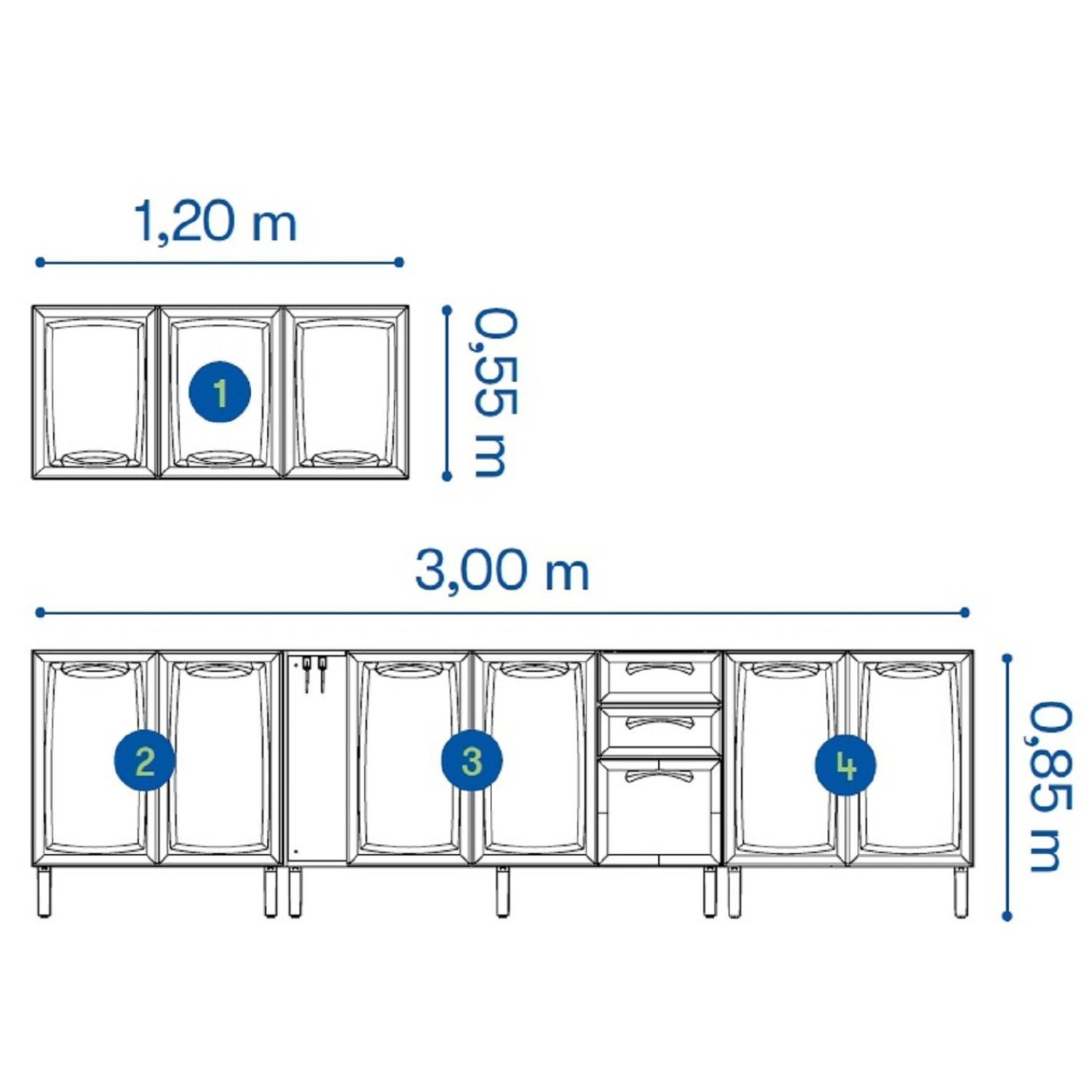 Armário Multiuso em Aço 10 Portas 2 Gavetas New Premium - 5