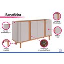 Ver imagem 6 de Aparador Sala Eva c/4 Portas 153cm Cinamomo Cimol