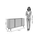 Ver imagem 3 de Aparador Sala Eva c/4 Portas 153cm Cinamomo Cimol