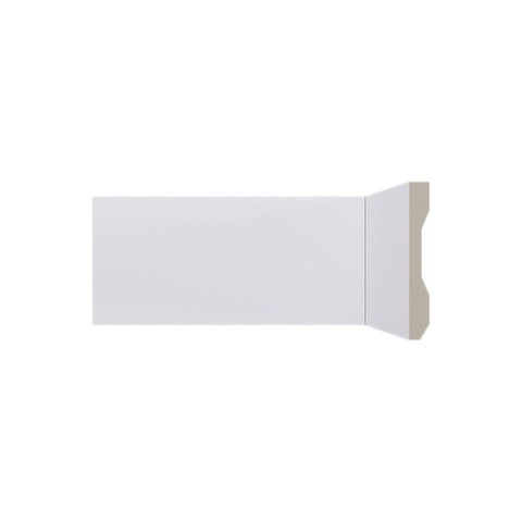 Rodapé de Poliestireno 10cm x 13mm x 2,40m Liso LEV101 Santa Luzia Branco