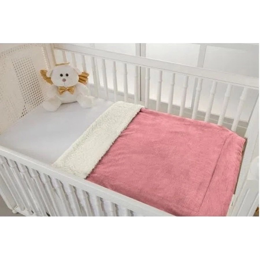 EDREDOM MANTA BABY 90CM X 1,00M ROSA