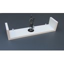 Ver imagem 2 de Estante Livros 50 x 20 cm Kit 2 Peças em MDF Branco Eví Decor