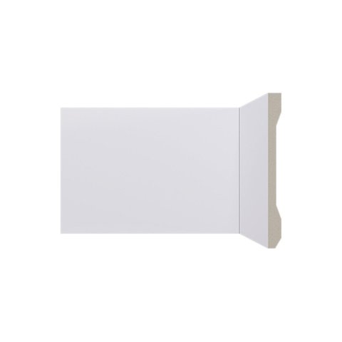 Rodapé de Poliestireno 15cm x 13mm x 2,40m Liso LEV151 Santa Luzia Branco
