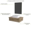 Ver imagem 4 de Conjunto Bancada C-cuba Q32 e Espelheira Metrópole 601 Branco Chess Carvalho