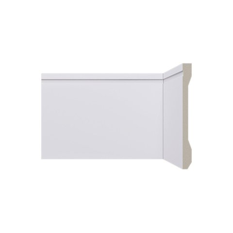 Rodapé de Poliestireno 15cm x 13mm x 2,40m Liso LEV152 Santa Luzia Branco