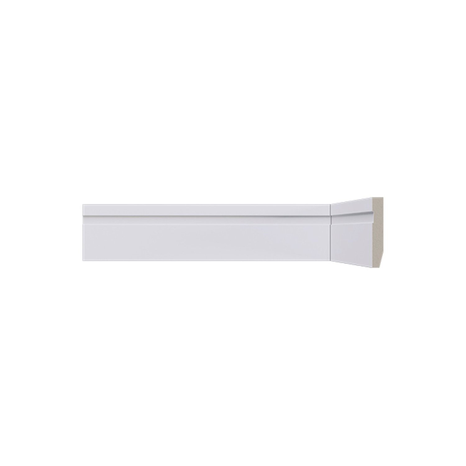 Rodapé de Poliestireno 5cm x 8mm x 2,40m Frisado LEV51 Santa Luzia - 1