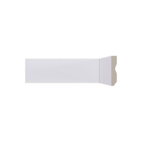 Rodapé de Poliestireno 7cm x 13mm x 2,40m Liso LEV71 Santa Luzia Branco