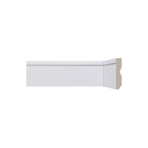 Rodapé de Poliestireno 7cm x 13mm x 2,40m Frisado LEV72 Santa Luzia Branco