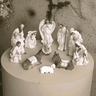 Presépio Natalino 11 Peças em Resina 20cm Acabamento Branco - 2