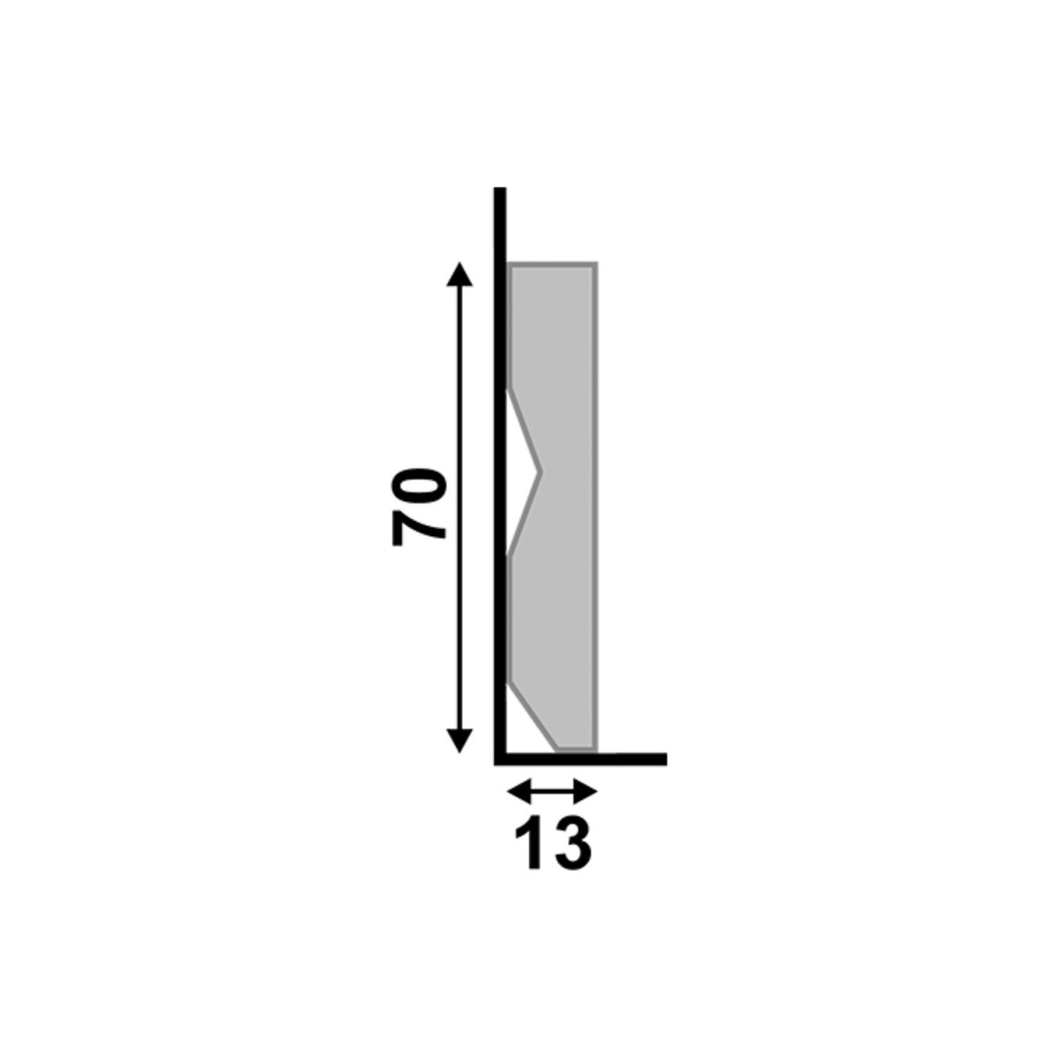 Guarnição de Poliestireno 7cm x 13mm x 2,40m Frisado LEV72 Santa Luzia - 2