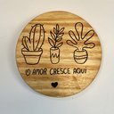 Ver imagem 1 de Placa Decorativa Coleção Cactos:trio de Cactos