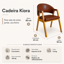 Ver imagem 2 de Kit 2 Poltrona Cadeira para Sala Madeira Maciça Kiora:Whisky/Couríssimo