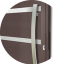 Ver imagem 2 de Porta Pivotante Alumínio Lambril Premium c/Puxador D.Marrom Corten 120 Brimak