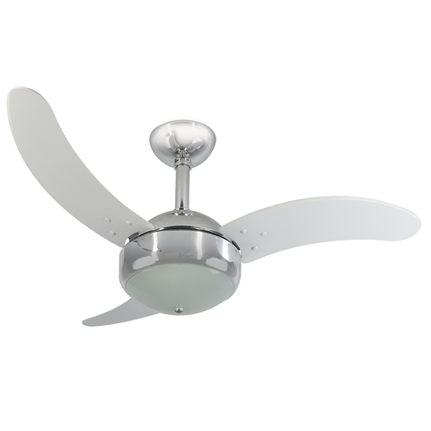 Ventilador de Teto Infinity Max Cromo 3 Pás MDF Branco 110V 1007