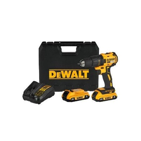Furadeira e Parafusadeira Dewalt Dcd7771d2 com Carregador Bivolt, 2 Baterias 2 Ah 20v