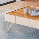 Ver imagem 3 de Mesa de Centro Cadenza Off White/cinamomo - Hb Móveis