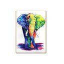 Ver imagem 1 de Placa Decorativa Mdf A4 Elefante Colorido Sala Quarto El1