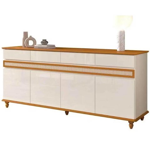 Aparador Buffet 4 Portas 4 Gavetas Açores Cedro e