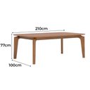 Ver imagem 2 de Mesa para Sala de Jantar Ficus 210cm Tampo em Mdf Madeira/cinamomo