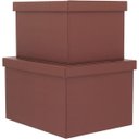 Ver imagem 4 de HOME&CO CAIXA ORGANIZADORA SINTÉTICO MARROM 2PÇ