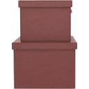 Ver imagem 3 de HOME&CO CAIXA ORGANIZADORA SINTÉTICO MARROM 2PÇ