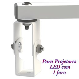 SUPORTE PROJETOR DATASHOW PAREDE BRAÇO 40 CM BRANCO - 4