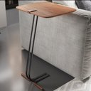 Ver imagem 2 de Mesa Apoio Lateral para Sofá Lisboa Pé Preto LarFlex:Cinamomo