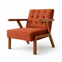 Ver imagem 3 de Kit 2 Poltronas Zara Capitone Tecido Boucle Moderna Decorativa Pés em Madeira Maciça para Sala de Es