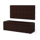 Ver imagem 2 de Kit Painel Rana 140 e Calçadeira Alpha Couro Aradecor
