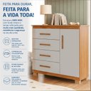 Ver imagem 7 de Conjunto Quarto de Bebê Roupeiro Flórida + Cômoda Monique 100% MDF Yescasa