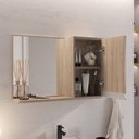 Ver imagem 4 de Conjunto Gabinete Banheiro Completo Prisma 60cm - Madeirado Inteiro com Tampo Vidro