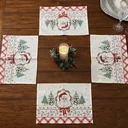 Ver imagem 5 de Kit Mesa Posta Natal Natalina Toalha de Mesa 6 Lugares Grande, 6 Jogo Americano, 6 Guardanapos, Vela
